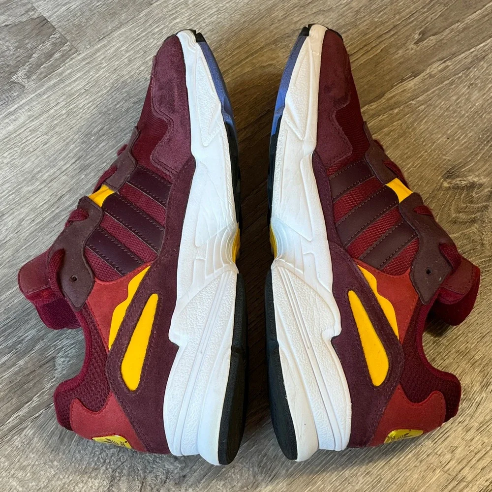 Adidas Yung-1 Mens Noble Maroon Solar Yellow Sneakers DB2602 Size 10